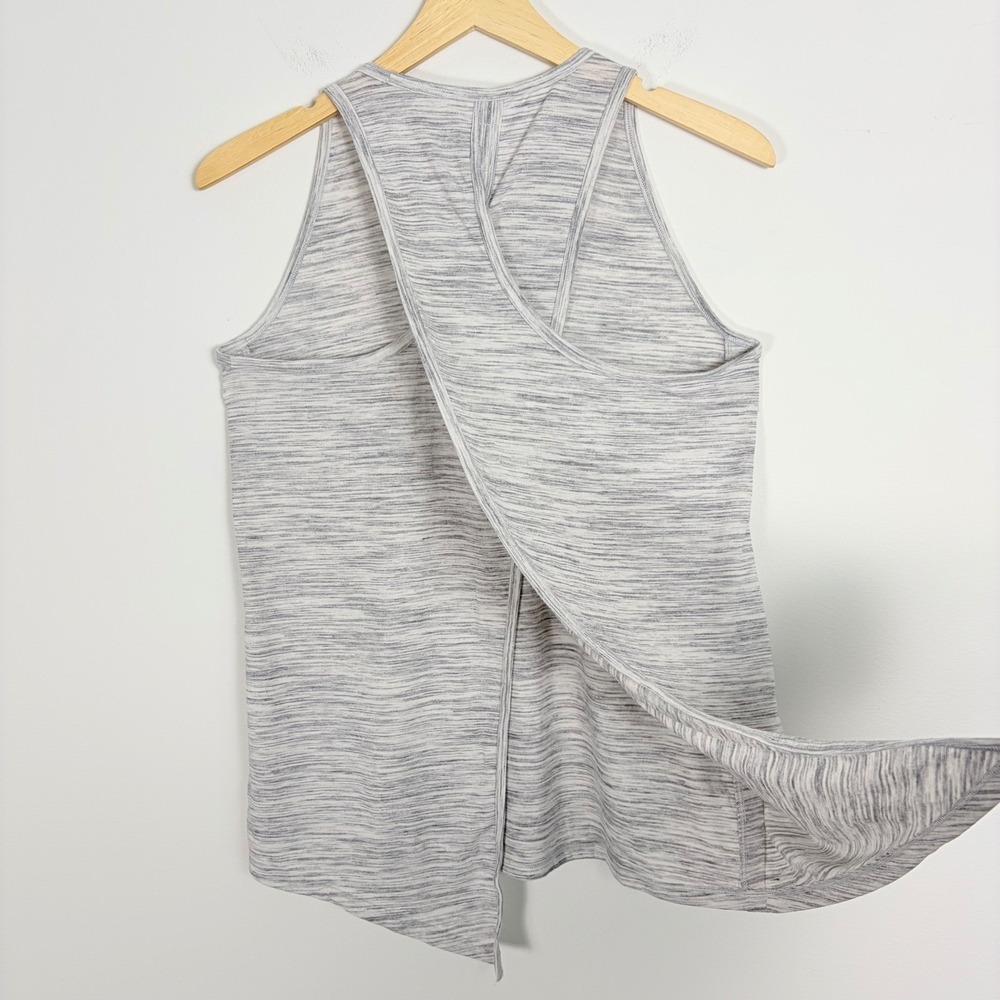 Athleta Essence Tank Top Womens Small Spacedye Tie Back Sleeveless Yoga Workout - Picture 7 of 9